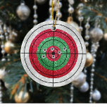 Glitzer Shooting Target Gun Shooter Weihnachten Keramik Ornament<br><div class="desc">Dieses Design wurde durch digitale Kunst geschaffen. Es könnte personalisiert sein. Kontaktieren Sie mich unter colorflowcreations@gmail.com , wenn Sie dieses Design auf einem anderen Produkt haben möchten. Kaufen Sie meine originale abstrakte Acrylmalerei zum Verkauf unter www.etsy.com/shop/colorflowart. Sehen Sie mehr von meinen Kreationen oder folgen Sie mir unter www.facebook.com/colorflowcreations, www.instagram.com/colorflowcreations, www.twitter.com/colorflowart...</div>