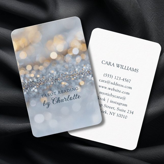 Glitzer, Silber, Gold Visitenkarte (Glitter, Silver, Gold Business Card)