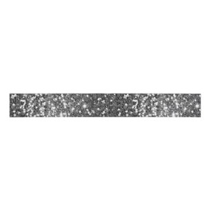 Glitzer Silver Imitats Sequin Ripsband
