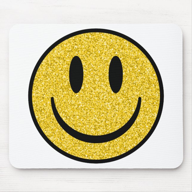 Glitzer Smile Face Mousepad (Vorne)