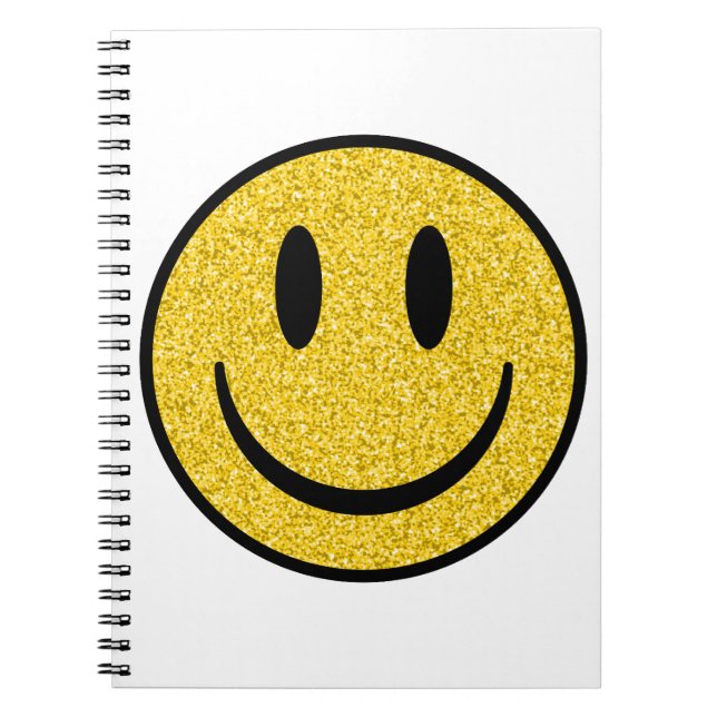 Glitzer Smile Face Notizblock (Vorderseite)