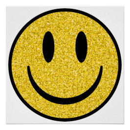 Glitzer Smile Face Poster