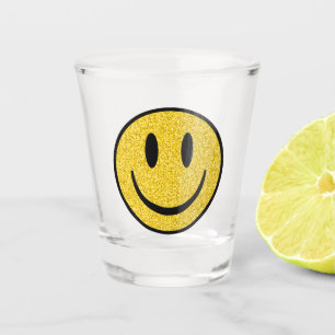 Glitzer Smile Face Schnapsglas