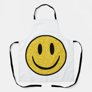 Glitzer Smile Face Schürze