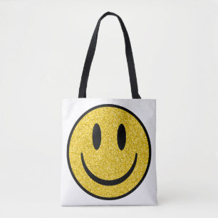Glitzer Smile Face Tasche