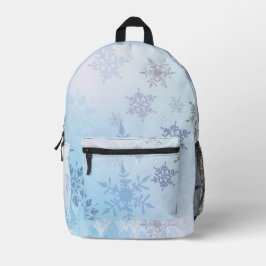 Glitzer Snowflake Snowy Mountain Winter Bedruckter Rucksack
