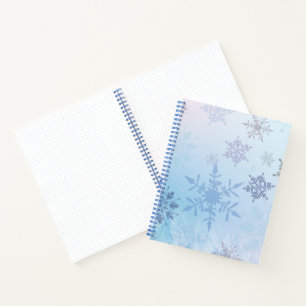 Glitzer Snowflake Snowy Mountain Winter Notizbuch