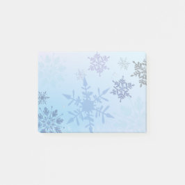 Glitzer Snowflake Snowy Mountain Winter Post-it Klebezettel