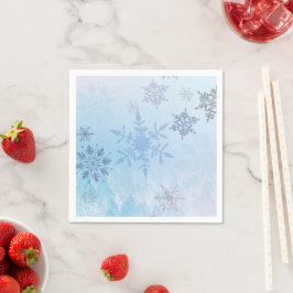Glitzer Snowflake Snowy Mountain Winter Serviette
