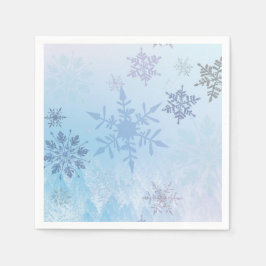 Glitzer Snowflake Snowy Mountain Winter Serviette