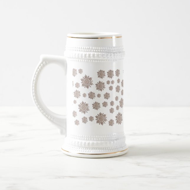 Glitzer Snowflakes Bierglas (Links)
