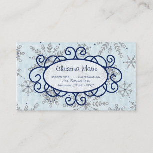 Glitzer Snowflakes Business Cards Visitenkarte