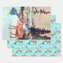 Glitzer Snowflakes Gerda und das Rentier-Muster