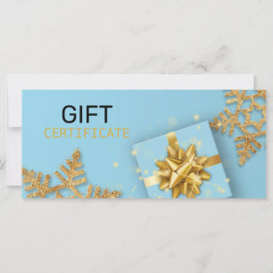 Glitzer Snowflakes Gold Geschenkboxen Blue Giftkar