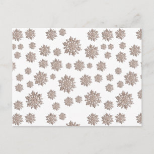 Glitzer Snowflakes Postkarte
