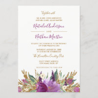 Glitzer Sparkling Amethyst Hochzeit Einladung