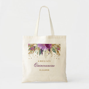 Glitzer Sparkling Amethyst Quinceanera Tote Bag Tragetasche