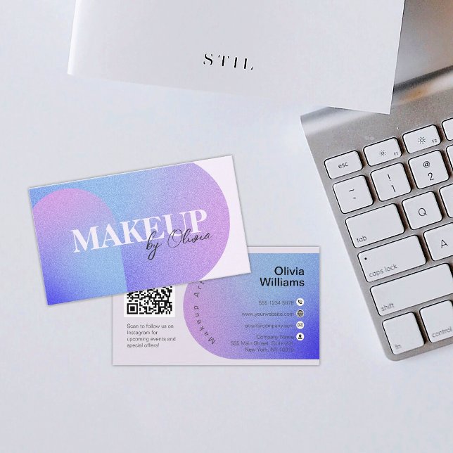 Glitzer Sparkling Beauty Salon Makeup Artist Visitenkarte (Von Creator hochgeladen)