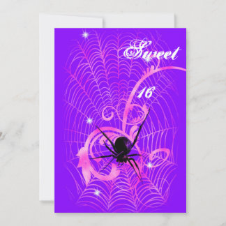 Glitzer Spider Vines Gothic Lolita Sweet 16 Einladung