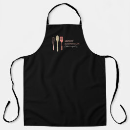 Glitzer Spoon Whisk Spatula Bäckerei Catering Logo Schürze