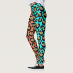Glitzer Spots Fur Leopard 80er Rock Türkis Coral Leggings<br><div class="desc">Dieses Design kann durch Auswahl der Option Design bearbeiten personalisiert werden. Sie können auch auf andere Gegenstände übertragen. Kontaktieren Sie mich unter colorflowcreations@gmail.com oder nutzen Sie die Chat-Option oben auf der Seite, wenn Sie dieses Design auf einem anderen Produkt haben möchten oder Hilfe bei diesem Design benötigen. Der Blick auf...</div>