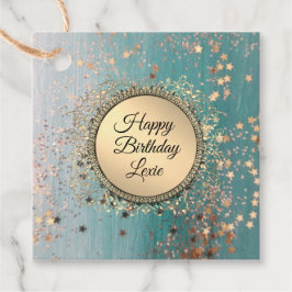 Glitzer Stardust Blue Aquamariner Personalisierter Geschenkanhänger