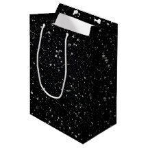 Glitzer Stars2 - Silbernes Schwarzes