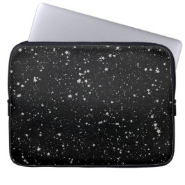 Glitzer Stars2 - Silberschwarz Laptopschutzhülle