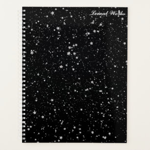Glitzer Stars2 - Silver Black Planer