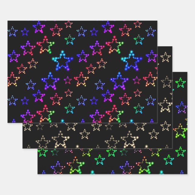 Glitzer Stars Collection Geschenkpapier Set (Set)