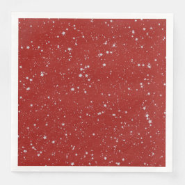 Glitzer Stars - Silver Red Serviette