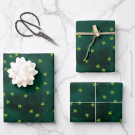 Glitzer startet auf Grundierpapier Geschenkpapier Set