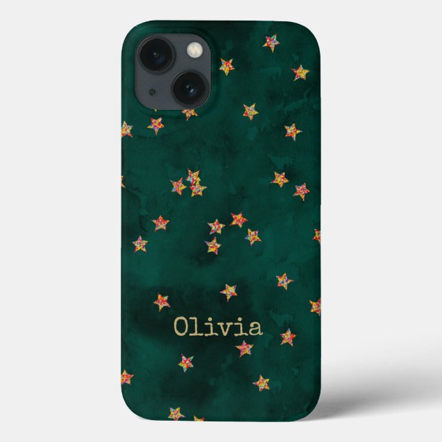 Glitzer startet auf grunge Papier Case-Mate iPhone Hülle (Rückseite)