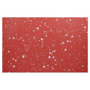 Glitzer-Sterne - silbernes Rot Stoff