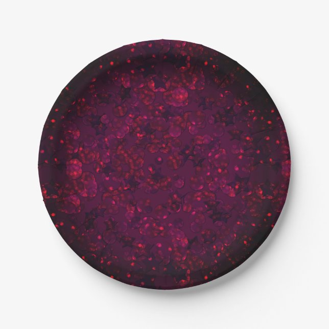 Glitzer-Sticker mit glänzender Notizzettel Pappteller (Vorderseite)