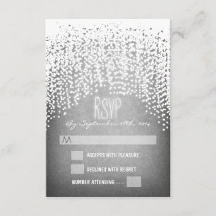 Glitzer-String Lichter Hochzeit RSVP-Karten RSVP Karte