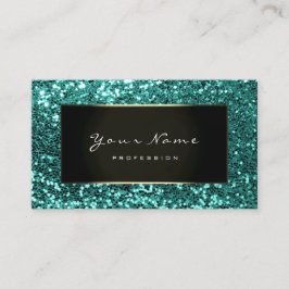Glitzer Stylist Fashion Blogger Aqua Black Mint Visitenkarte