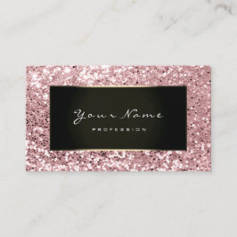 Glitzer Stylist Mode Blogge Schwarz Rosa Rose Visitenkarte