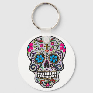 Glitzer Sugar Skull Schlüsselanhänger