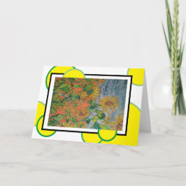 "Glitzer Sunblumen" Karte