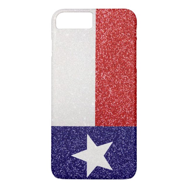 Glitzer Texas Flag iPhone 7 Fall Case-Mate iPhone Hülle (Rückseite)