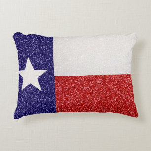 Glitzer Texas Flaggenkissen Dekokissen