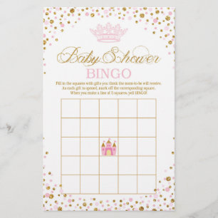 Glitzer Tiara Royal Princess Baby Showroom Bingo