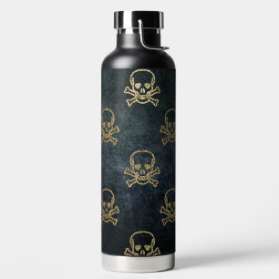 Glitzer Totenköpfe Trinkflasche