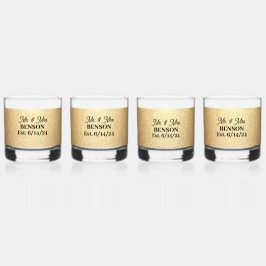 Glitzer Trinkbehälter Set Whiskyglas