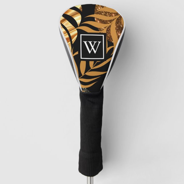 Glitzer Tropenflora Golf Headcover (Vorderseite)