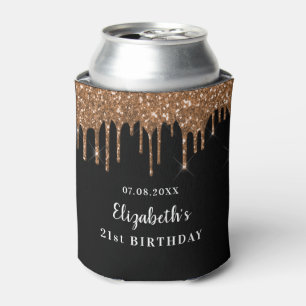 Glitzer-Tropfen für Birthday-Schwarzgold Dosenkühler