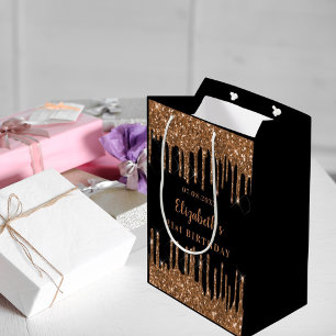 Glitzer-Tropfen für den Geburtstag Mittlere Geschenktüte