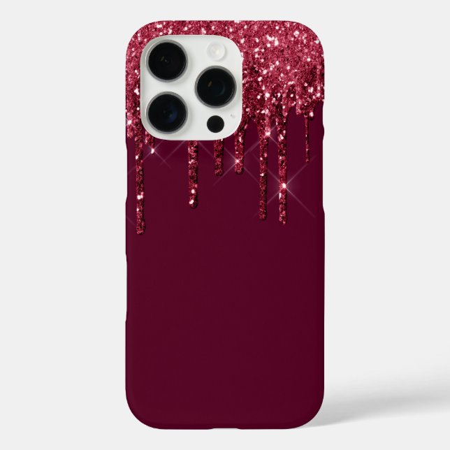 Glitzer Tropfen iPhone 16 Pro Fall Hülle (Rückseite)