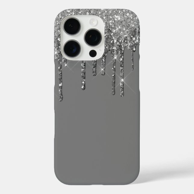 Glitzer Tropfen iPhone 16 Pro Fall Hülle (Rückseite)